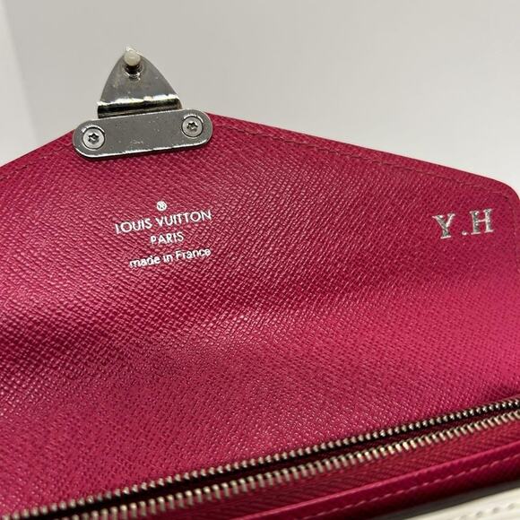 LOUIS VUITTON Portefeuille Sarah Tribal Mask Purse wallet M60792 Epi Pivoine LV - Picture 6 of 10